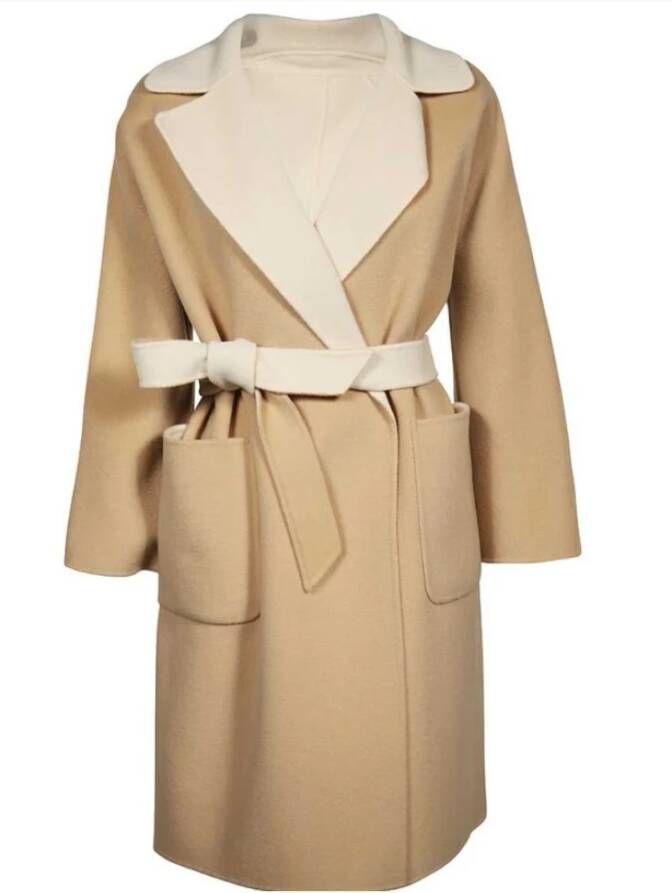 Max Mara Weekend Rail Omkeerbare Riemjas van Wol Brown Dames