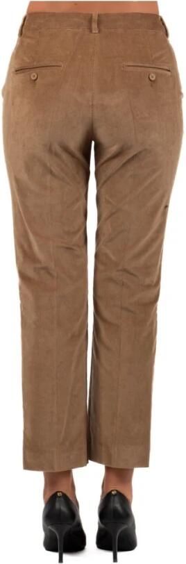 Max Mara Weekend Ribfluwelen Katoenen Wijde Broek Brown Dames - Foto 2