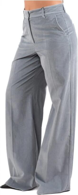 Weekend Max Mara Straight fit corduroy broek van zuiver katoen met steekzakken opzij model 'TANIA'