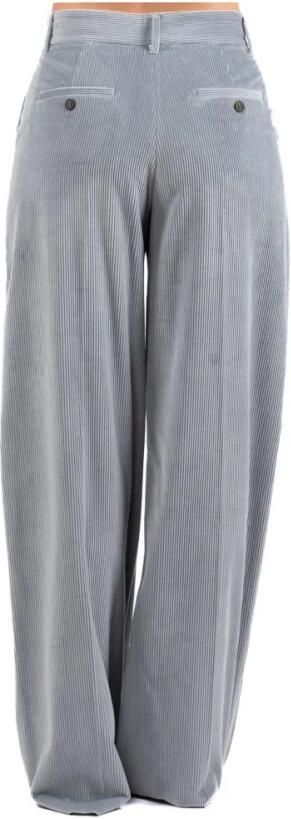 Weekend Max Mara Straight fit corduroy broek van zuiver katoen met steekzakken opzij model 'TANIA' - Foto 2