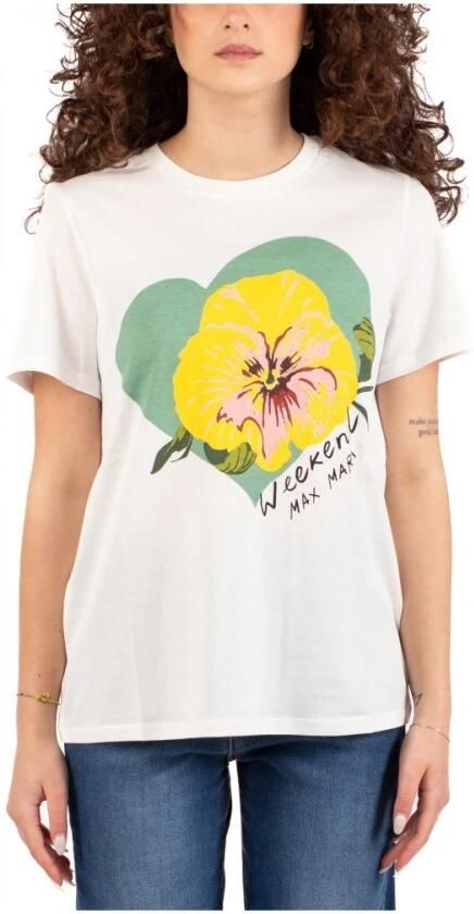 Weekend Max Mara T-shirt met label- en motiefprint model 'YEN' - Foto 3