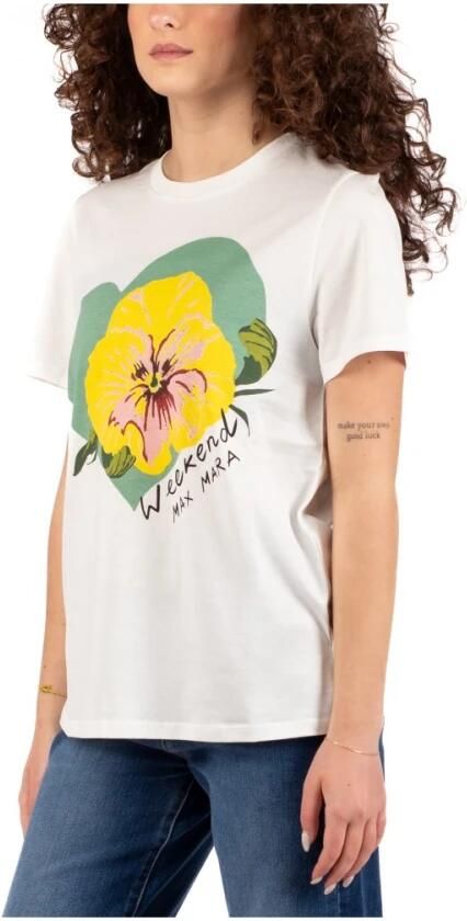 Weekend Max Mara T-shirt met label- en motiefprint model 'YEN'