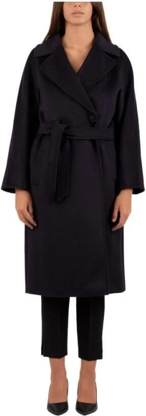 Max Mara Blauwe wollen jas met dubbele rij knopen Blue Dames - Foto 3