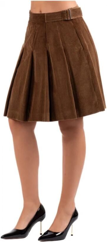 Max Mara Weekend Fluwelen Rok Elegante Stijl Brown Dames - Foto 2