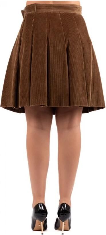 Max Mara Weekend Fluwelen Rok Elegante Stijl Brown Dames