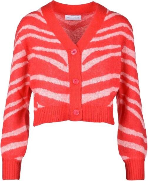 Weili Zheng Rode Cardigan voor Vrouwen Red Dames