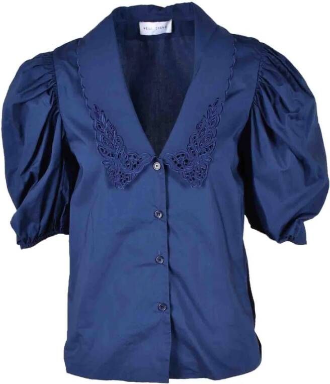 Weili Zheng Shirts Blauw Dames