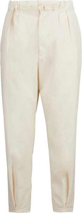 White Sand Gestructureerde chino -broek Wit Dames