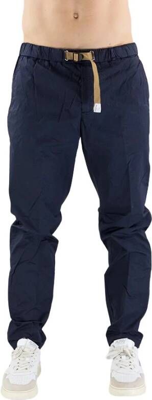 White Sand Slim-fit Trousers Blauw Heren