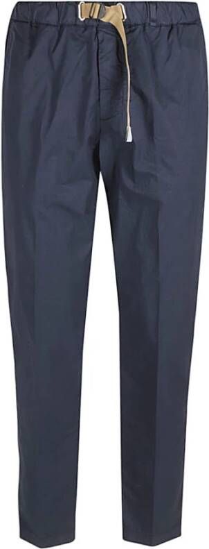 White Sand Slim-fit Trousers Blauw Heren