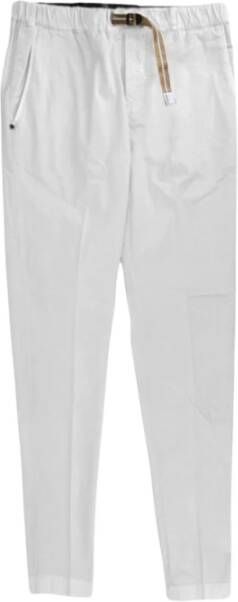 White Sand Slim-fit Trousers White Heren