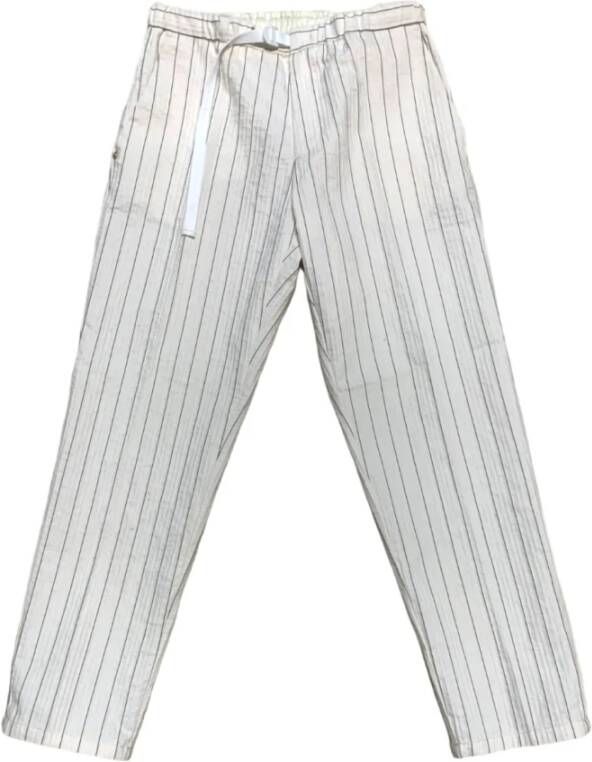 White Sand Straight Trousers Wit Heren