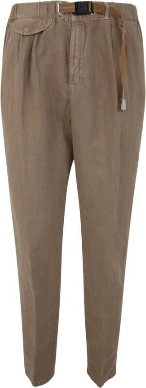 White Sand Tapered Trousers Beige Heren