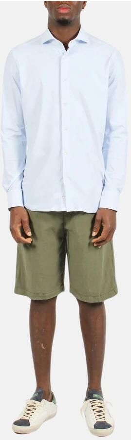 White Sand Bermuda Shorts met elastische tailleband Green Heren - Foto 4