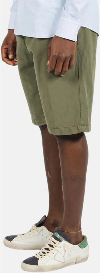 White Sand Bermuda Shorts met elastische tailleband Green Heren - Foto 3