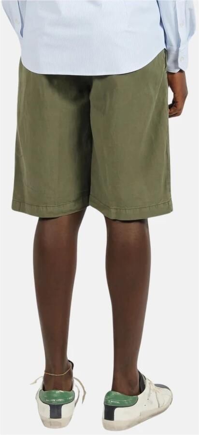 White Sand Bermuda Shorts met elastische tailleband Green Heren - Foto 2