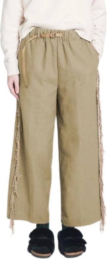 White Sand Wide Trousers Beige Dames