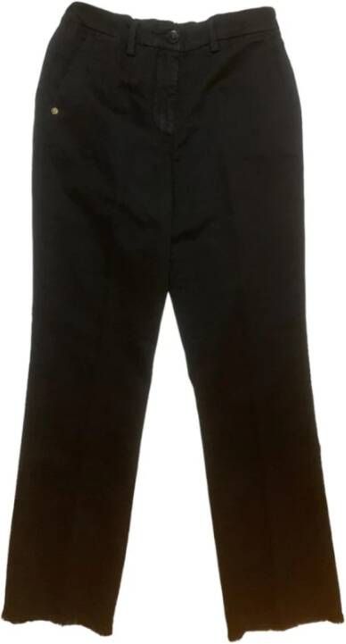 White Sand Zwarte katoenen broek voor dames Zwart Dames