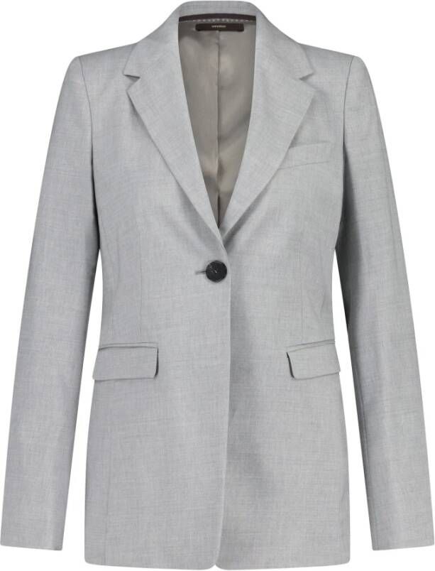 Windsor Gestructureerde wollen blend blazer Gray Dames