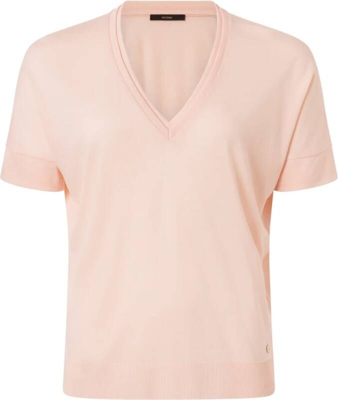Windsor V-hals gebreide kleding Roze Dames