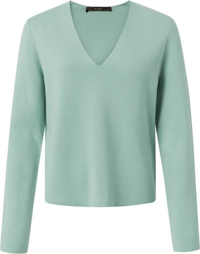 Windsor V-neck Knitwear Groen Dames