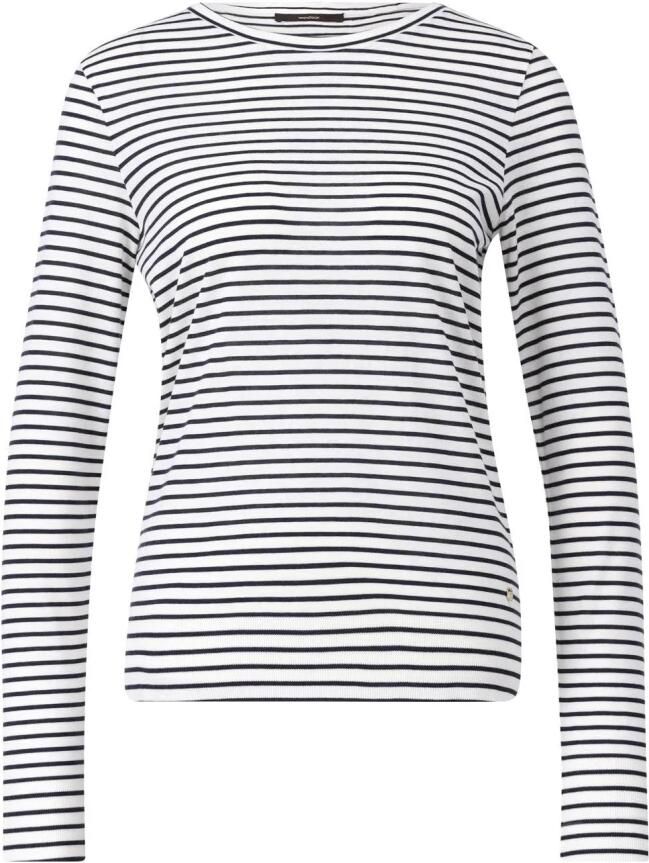 Windsor Shirt met lange mouwen en geribde ronde hals