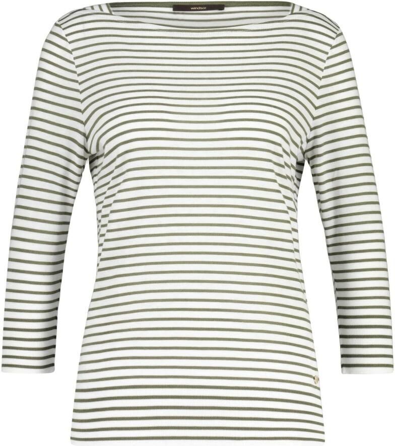 Windsor Gestreept Casual Shirt Zacht Ronde Hals Multicolor Dames
