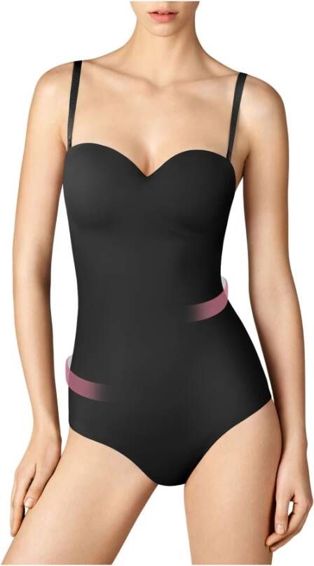 Wolford Met het Luxing Foring -lichaam Black Dames