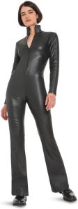 Wolford Mighty 80& Vegan Leather Jumpsuit Zwart Dames