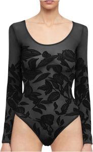 Wolford Naadloze Bloemen Body Tattoo Zwart Dames