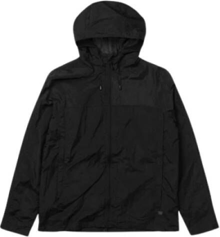 Wood Nylon Tech Jas met Capuchon en Verstelbare Banden Zwart Heren