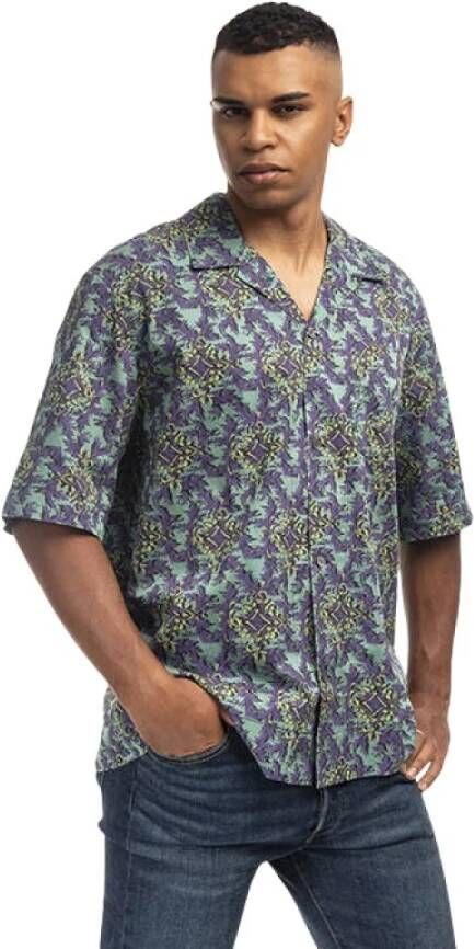 Wood Shirts met korte mouwen Groen Heren