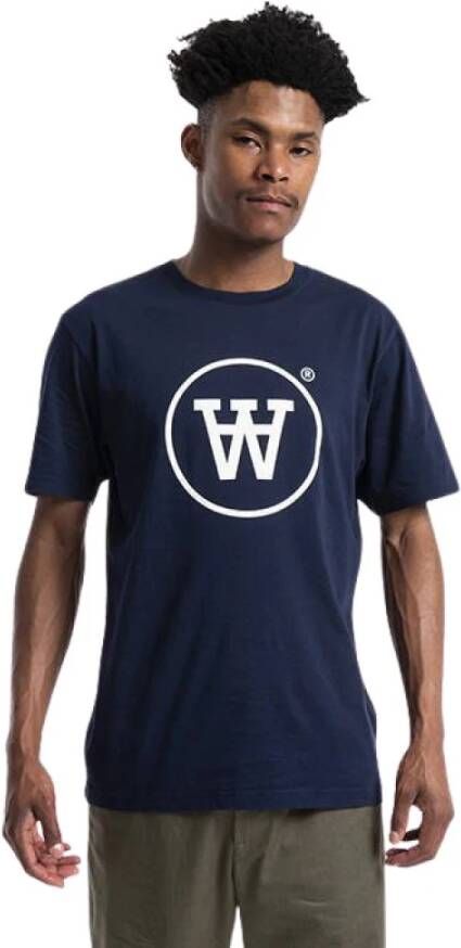 Wood T-shirt 10125701-2222 Blauw Heren