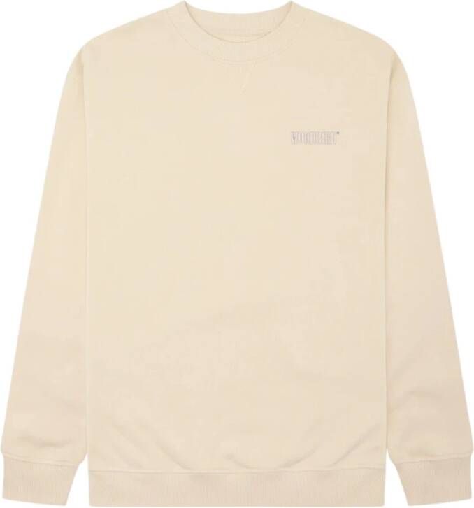 Woodbird Sweat- WB Cane Fish Crew Beige Heren