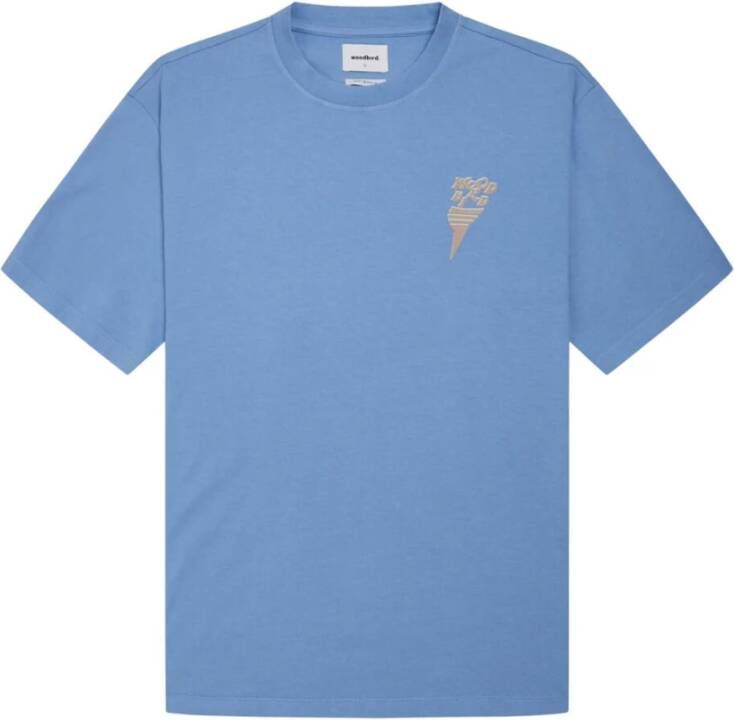 Woodbird T-shirt korte mouw Blauw Heren