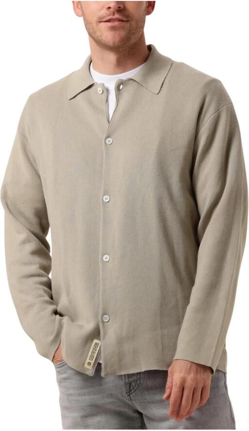 Woodbird Casual Base Knit Heren Overhemd Beige Heren - Foto 7