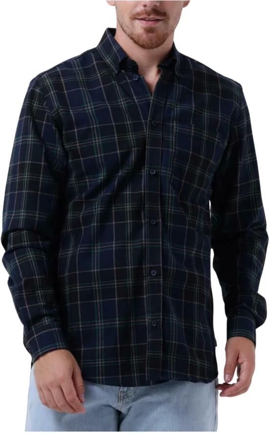 Woodbird Donkerblauwe Overshirt Fling Check Shirt