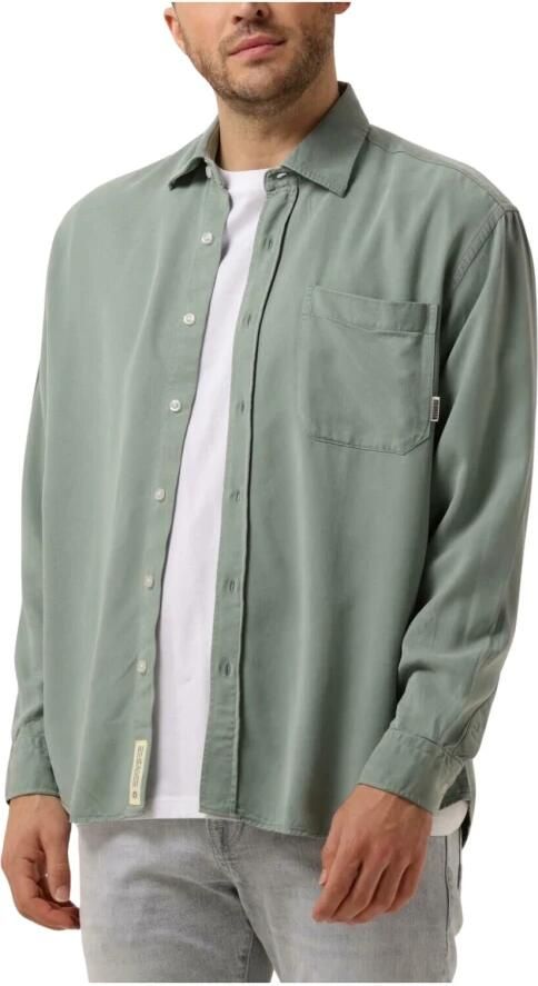 WOODBIRD Heren Overhemden Wbyuzo Tencel Shirt Groen - Foto 3