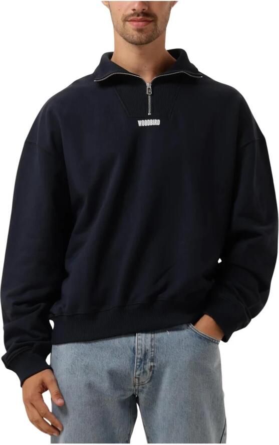 WOODBIRD Heren Truien & Vesten Wblee Half Zip Donkerblauw - Foto 3