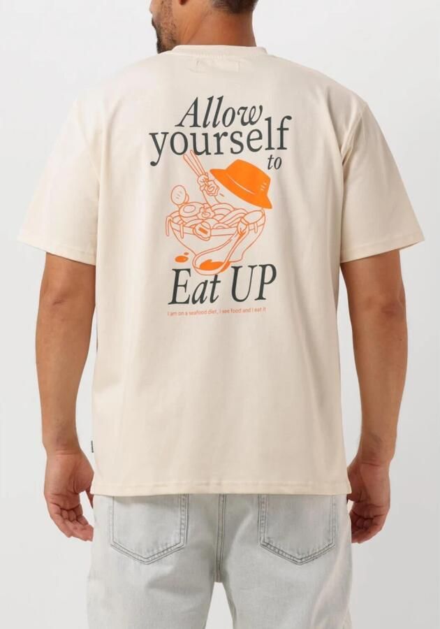 WOODBIRD Heren Polo's & T-shirts Wbbaine Eat Tee Gebroken Wit - Foto 2