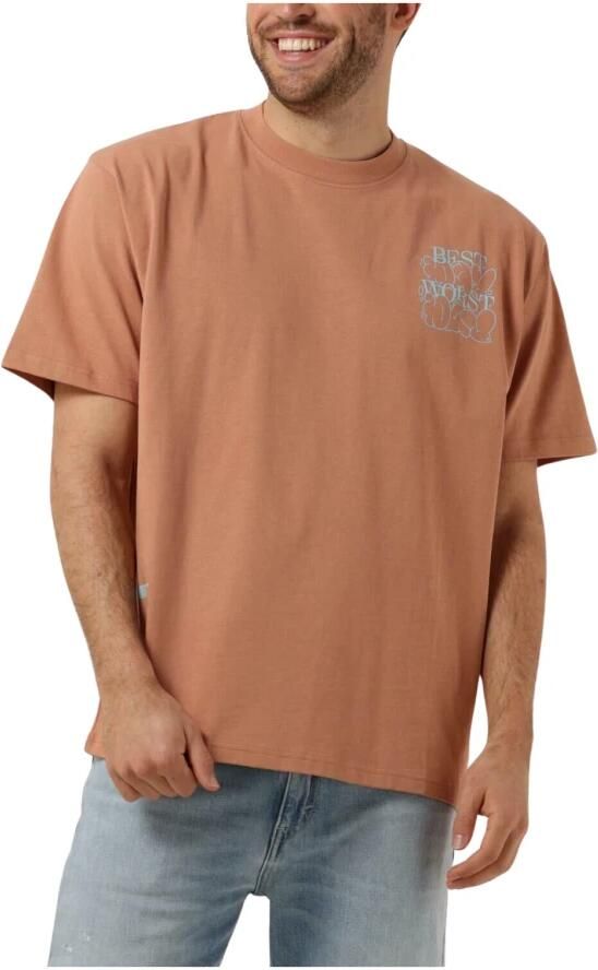 Woodbird Heren Polo & T-shirts Wbbaine Day Tee Brown Heren - Foto 3