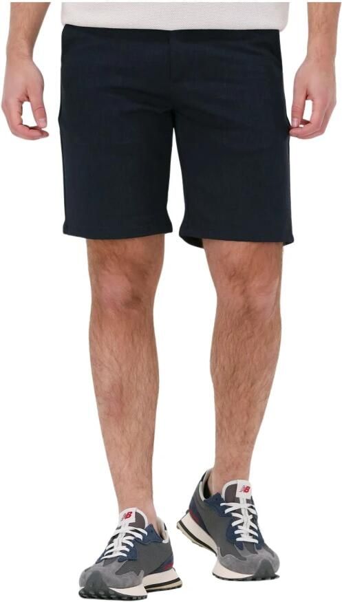 WOODBIRD Heren Broeken Steffen Melange Short Donkerblauw - Foto 4