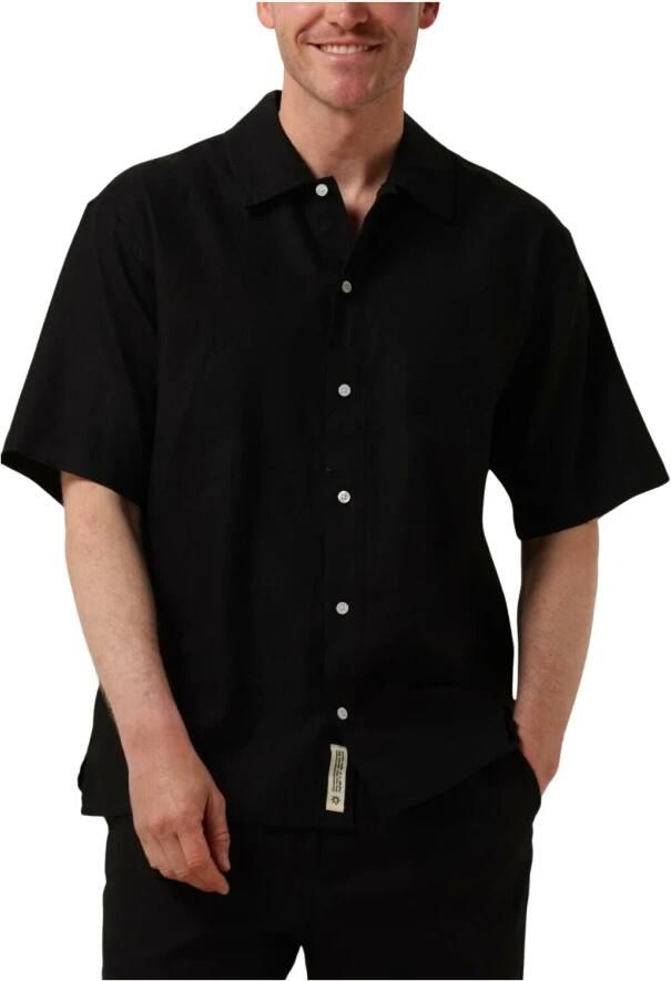 Woodbird Zwart Linnen Overhemd Casual Stijl Black Heren - Foto 3