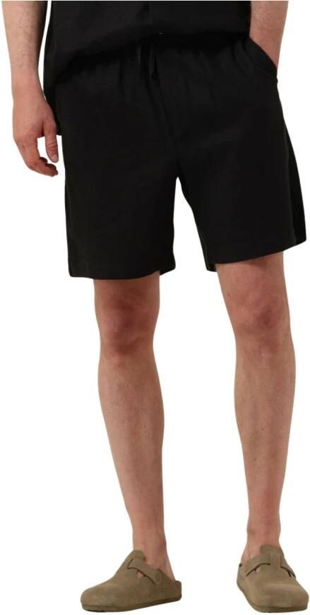 Woodbird Zwarte Linnen Shorts voor Zomer Black Heren - Foto 3