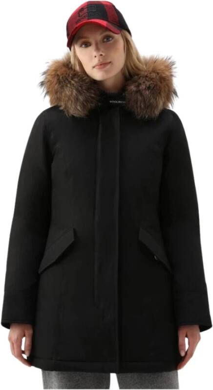 Woolrich Arctic Parka Racoon Cloth voor dames Black Dames