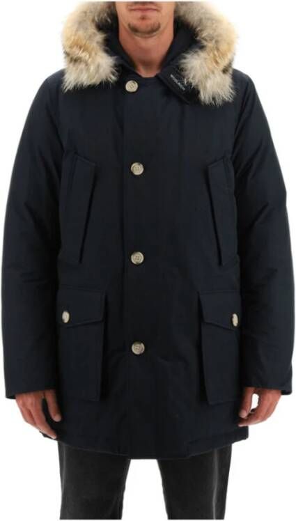 Woolrich Arctic Parka with Removable Fur Blauw Heren