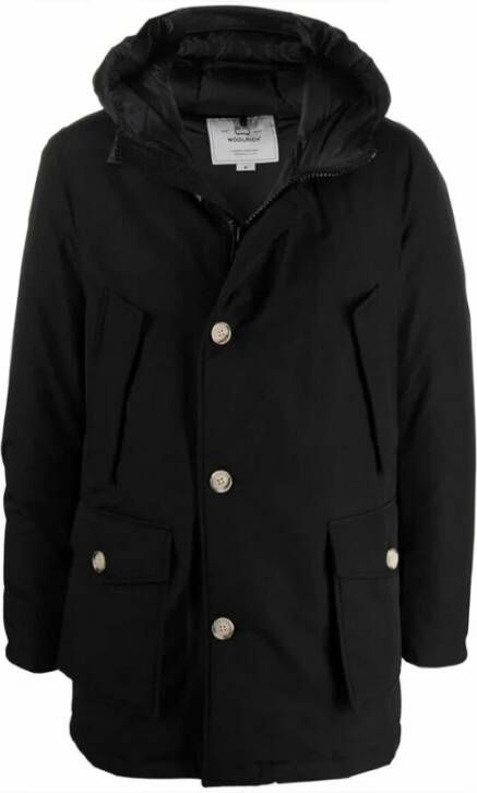Woolrich Artic Parka in Ramar with Protective Hood Zwart Heren