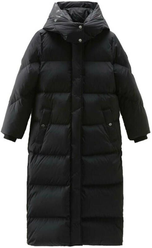 Woolrich Hollow Lange Parka met Street Style Details Black Dames