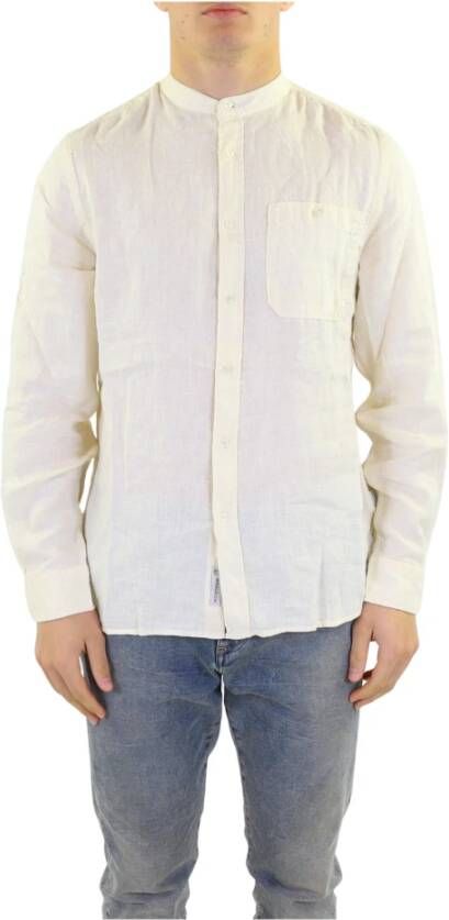 Woolrich Casual Linnen Overhemd Beige Heren
