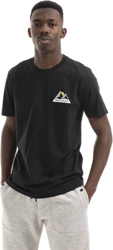 Woolrich Black Mens T -Shirt Mountain CfWote0061Mrut2926 100 Zwart Heren